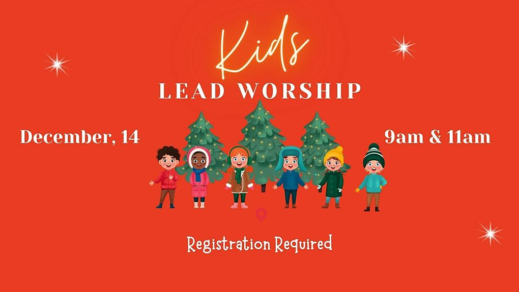 Blue Christmas carol song Poster with children